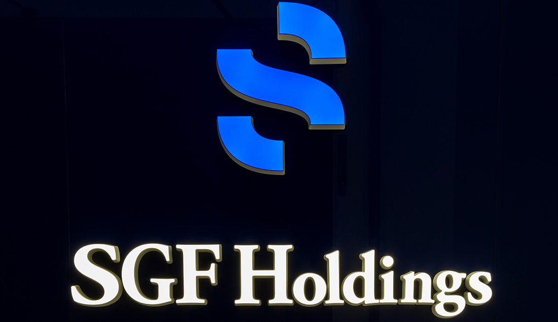 SGFホールディングス ロゴサイン