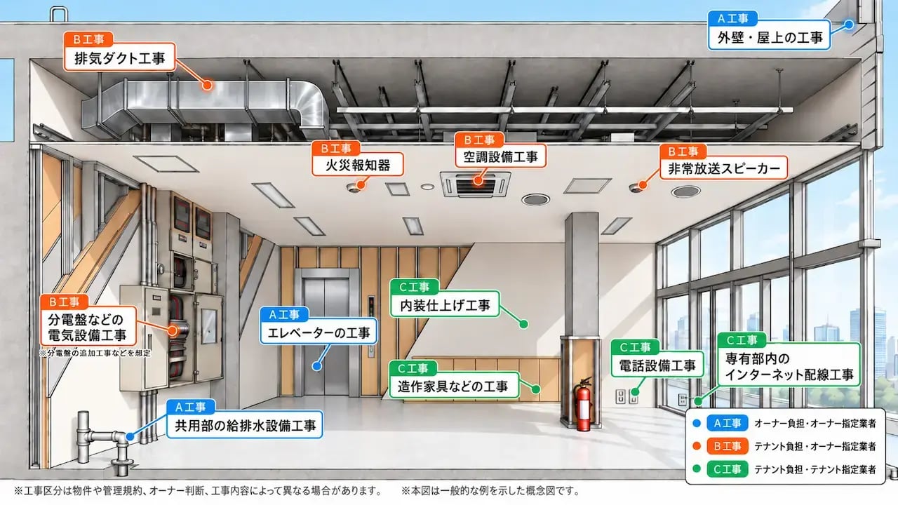 ABC工事区分図