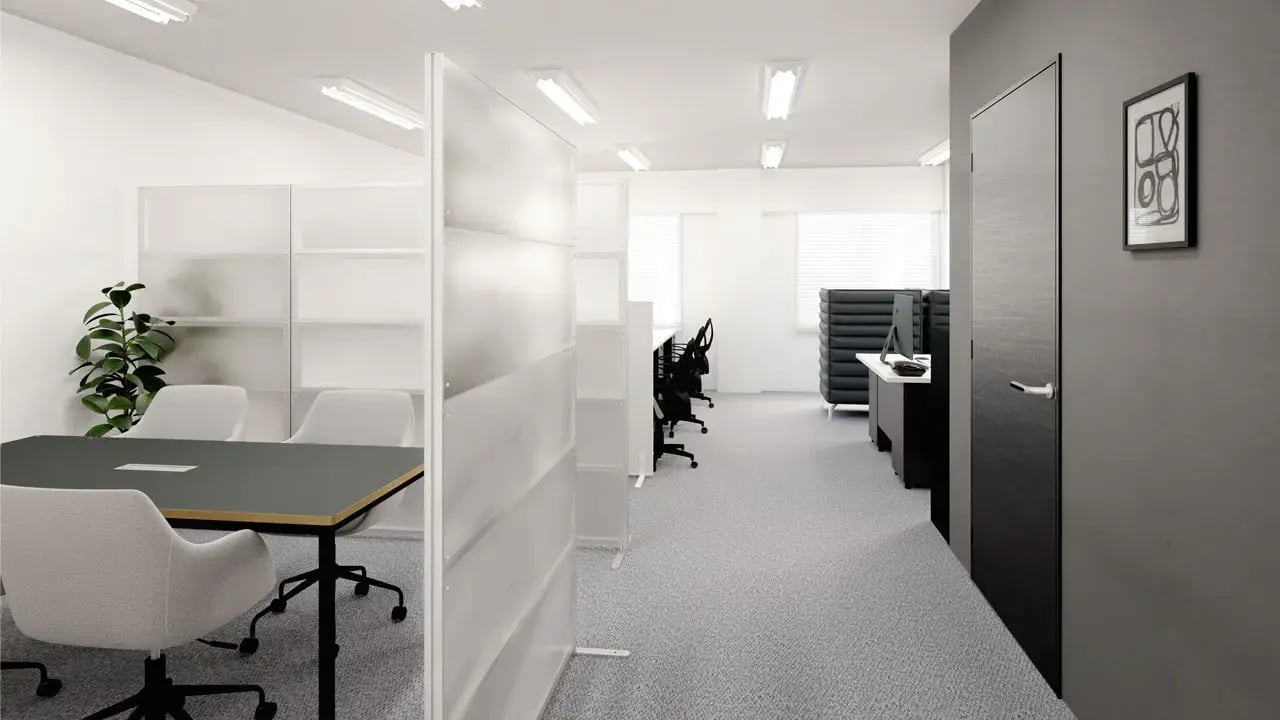 小規模スペースでも作れる、オールインワンのモノトーンオフィス｜OFFICECOM STYLEBOOK