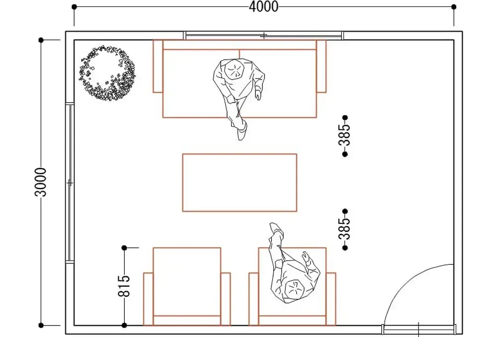 ゆったりタイプはソファサイズが大きい