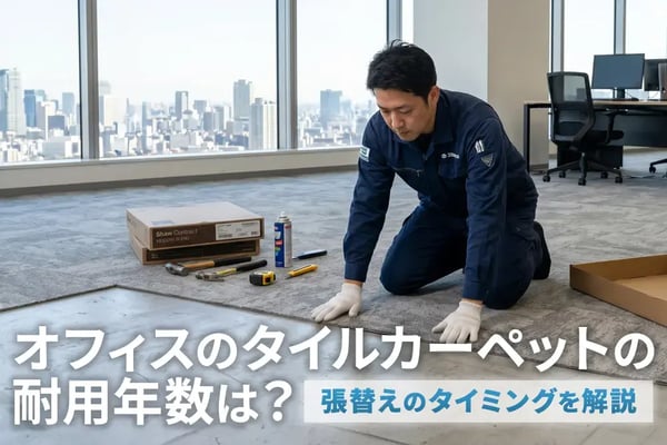 オフィスのタイルカーペットの耐用年数は？張替えのタイミングを解説