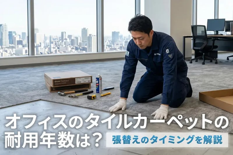 オフィスのタイルカーペットの耐用年数は？張替えのタイミングを解説