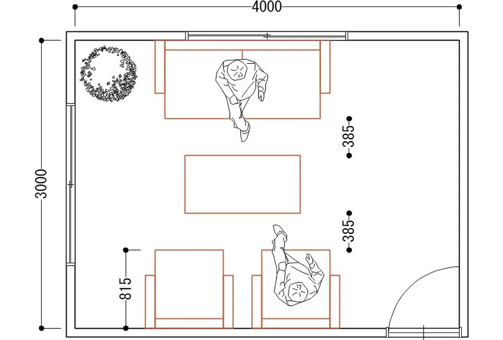 ゆったりタイプはソファサイズが大きい