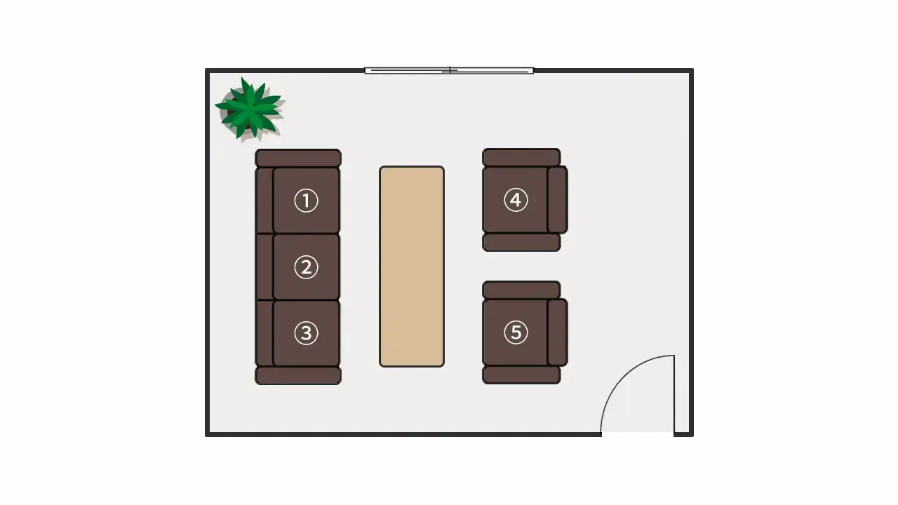 上座と下座を設ける