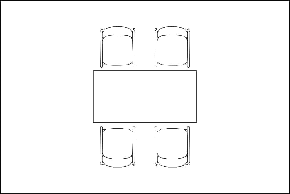 会議室のレイアウト 対面形式型（小規模）