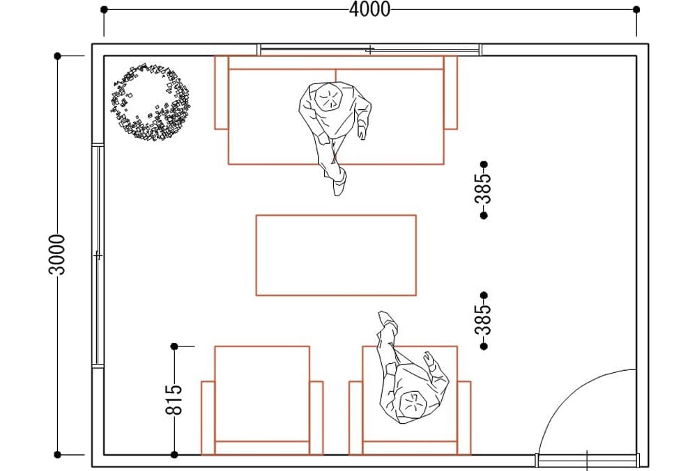 ゆったりタイプソファはサイズが大きい