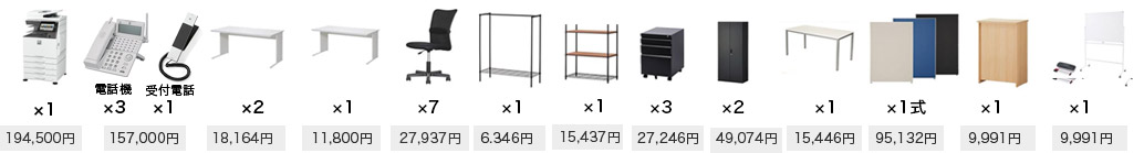 オフィス家具(最安プラン)