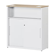 スチールハイカウンター OCシリーズ 引き違い扉付き