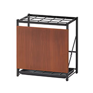 折りたたみ式傘立て 木目調パネル付き 15本収納